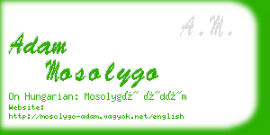 adam mosolygo business card